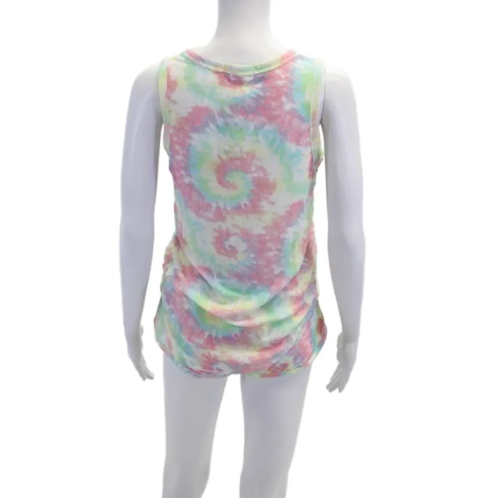 Emerson Road Womens Tie Dye Scoop Neck Sleep Top Pajama Set Multicolor Size XS